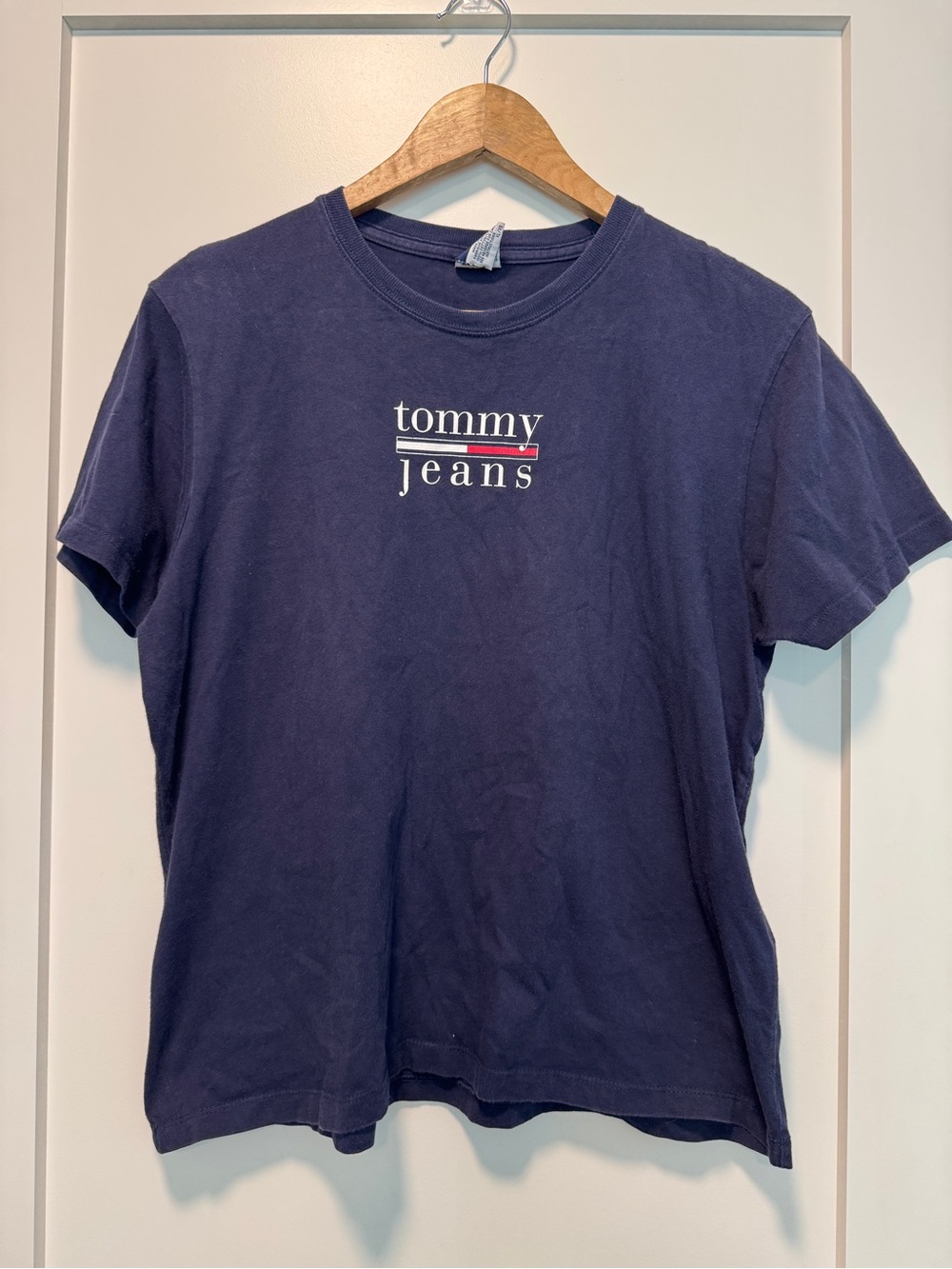90s Y2K Hilfiger Tommy Jeans Logo American Sportswear Cotton T Shirt XL USA